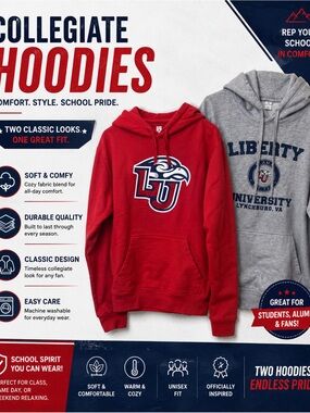 Liberty University Collegiate Fanatics Medium Sweatshirts 2
